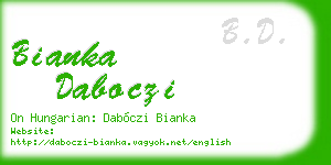 bianka daboczi business card